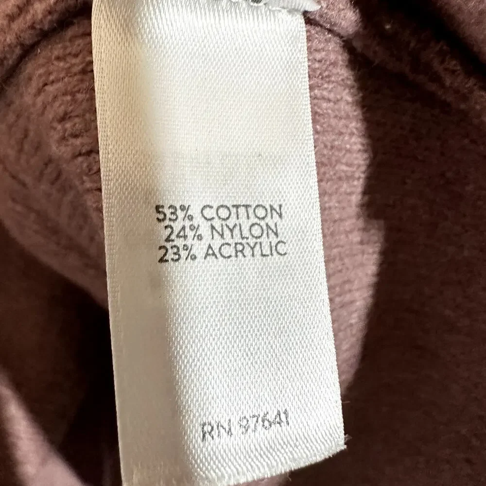 J. Jill Purejill Coatigan Sweater Knitted Button Down Collared Mauve M